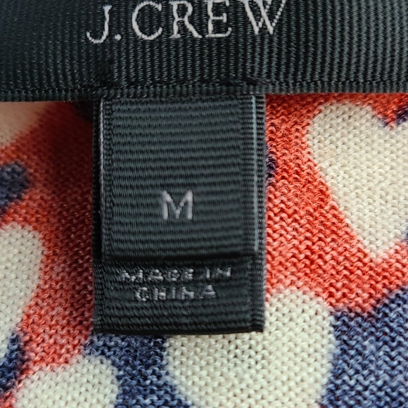 GET READY FOR VALENTINE'S DAY!Marino wool J. Crew Heart Sweater. - Picture 4 of 4